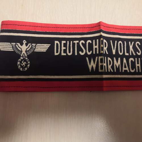 Deutscher Volkssturm Wehrmacht Armband Real or Fake