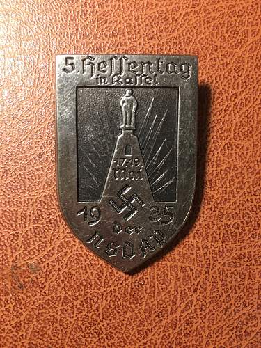 5. Hessentag in Kassel der N.S.D.A.P 1935 - Badge