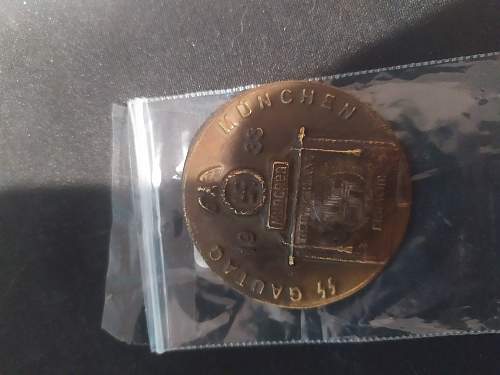 1933 SS gautag munchen commemorative medal