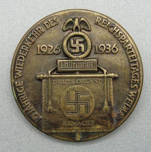 1933 SS gautag munchen commemorative medal