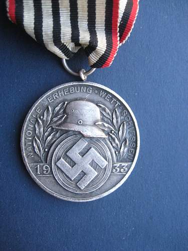 Nationale Erhebung Wett Schiessen Medal 1933 for Otto ??????