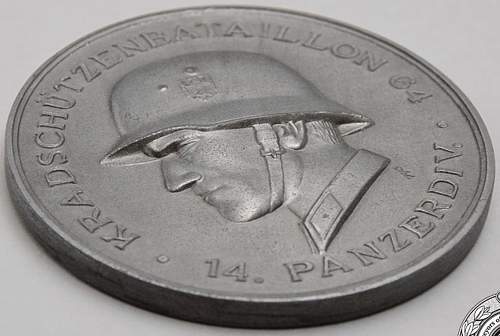 Original or fake? 64th Motorcycle Battalion 14th Panzer Division medal.