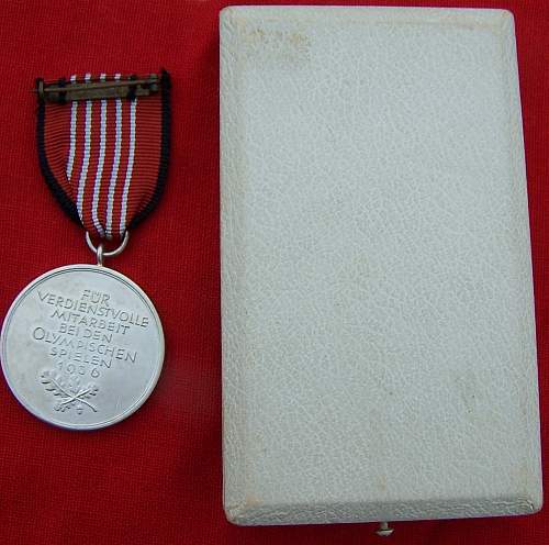 Cased Olympic Medal