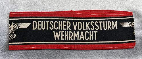 Deutscher VolkSturm Wehrmacht ArmBand? Real or fake?