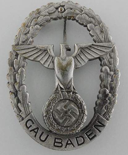 Gau-Ehrenzeichen Baden in Silber