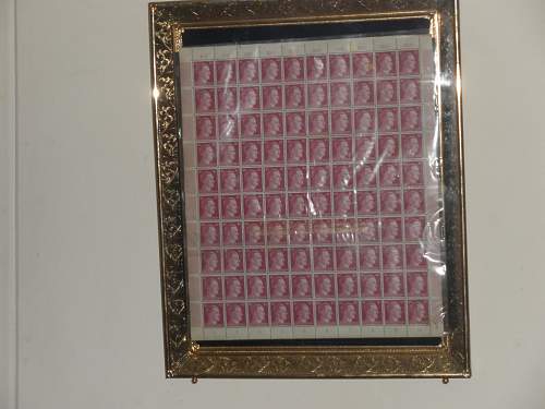 a block of 100 stamps