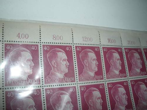 a block of 100 stamps