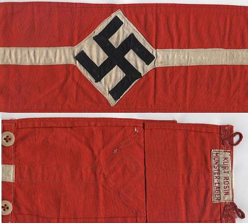 Nazi pennant &amp; Hitler plaque