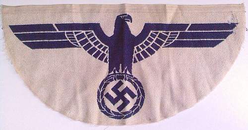 blue and white nazi patch