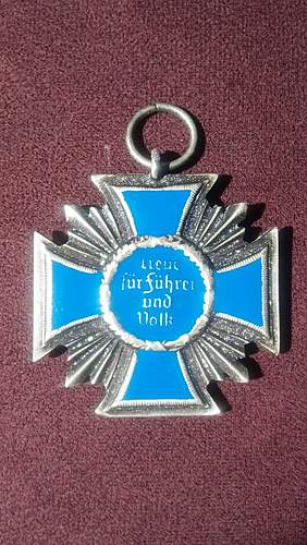 Police Wreath Cross Medal, Came with a Hat Eagle and other Original items, Is this WW2 or a Reproduction