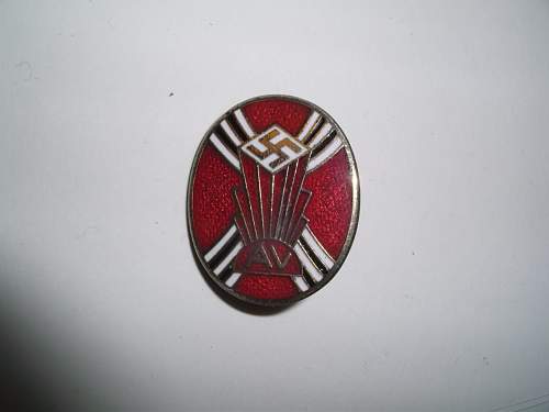 Found a rare German American Bund (AV) pin.