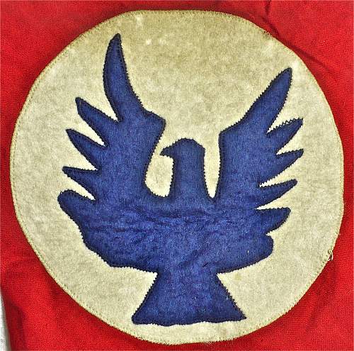 Red Bandana (Kerchief, Headcover) with Blue Eagle on White Circle; '36' in White