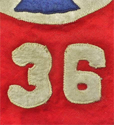 Red Bandana (Kerchief, Headcover) with Blue Eagle on White Circle; '36' in White