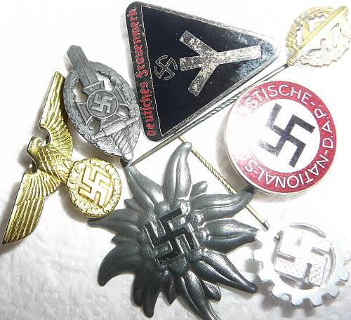 Grouping of badges and insignia