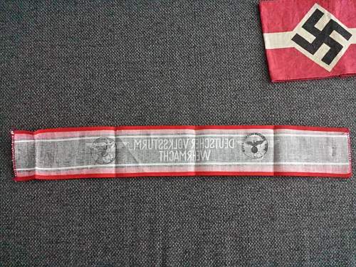 Volkssturm armband. Real or fake? :)