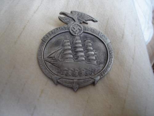 Tag der Deutschen Seefahrt 1935 day badge