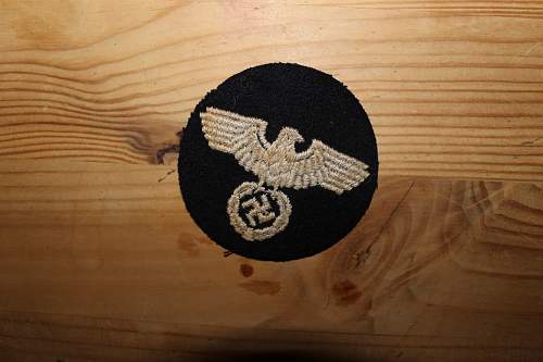 reichspost first pattern sleeve badge or luftwaffe fire brigade?