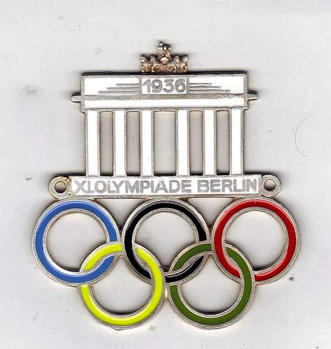 1936 Olympic badge