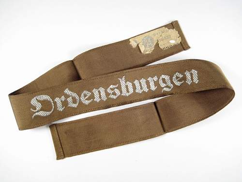 SA Cuff Title - BeVo &amp; RZM label - &quot;Ordensburgen&quot;