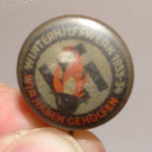Hitler's Dank Badge, WHW Pin &amp; Tinnie