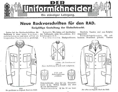 RAD-tunics, global  survey 1933-1945