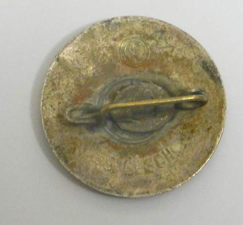 Fantasy pin + 1933 election badge