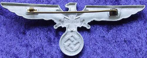 Is this a Visor Cap pin, or Tunic Breast Eagle???