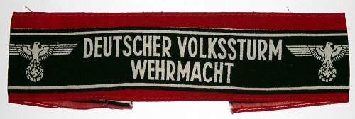 Deutscher Volkssturm Wehrmacht Armband real or fake