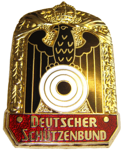 WW I Imperial German Deutsche Schutzenbund Luftgewehr  marksmanship enamel pin badge