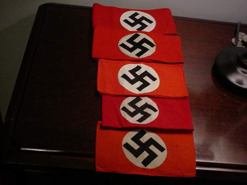 NSDAP armbands early to late,show yours