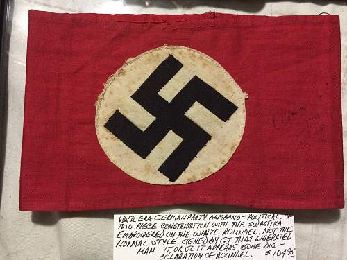 ww2 nazi political armband real or fake?