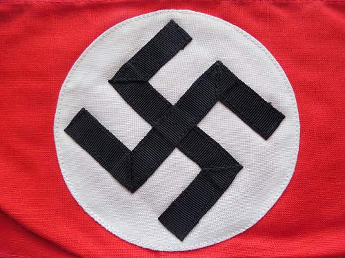 My New NSDAP/SA Cotton 3 peice Armband.