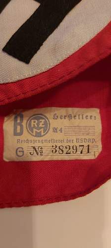 nsdap armband  with rzm tag