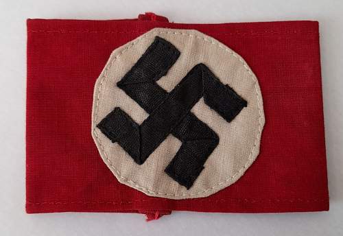 Early homemade NSDAP child armband.