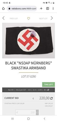 NSDAP EM/NCO Armband with Der Stalhelm stamp?