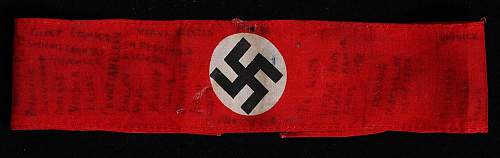 Vet bring back NSDAP Partei-Bereitschaft Cufftitle with written history all over it....