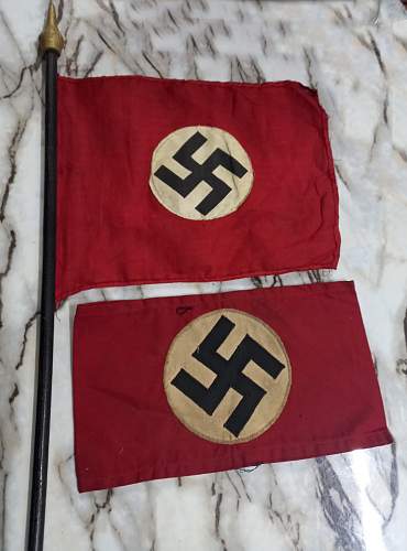 NSDAP  Armband and flag, real or fake?