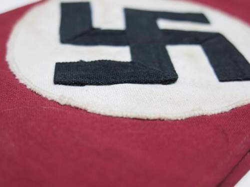 Dark red Multi piece construction NSDAP armband