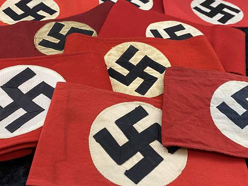 Dark red Multi piece construction NSDAP armband