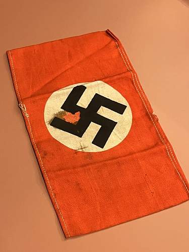 Opinions on screen-printed NSDAP armband