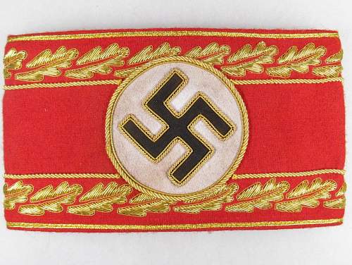 Nsdap political high leader armband....original or fake?