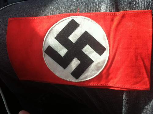 NSDAP armband for evaluation.