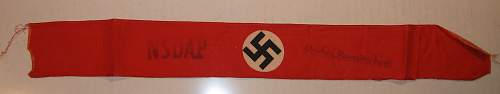 NSDAP band/ribbon? How Fake is this? Real or a laugher?