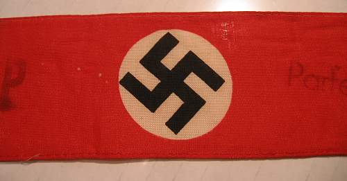 NSDAP band/ribbon? How Fake is this? Real or a laugher?