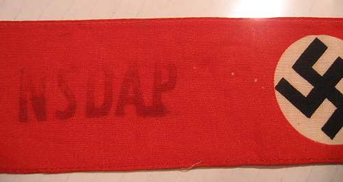 NSDAP band/ribbon? How Fake is this? Real or a laugher?