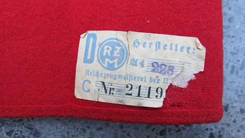 NSDAP 3-piece tagged wool Kampfbinde