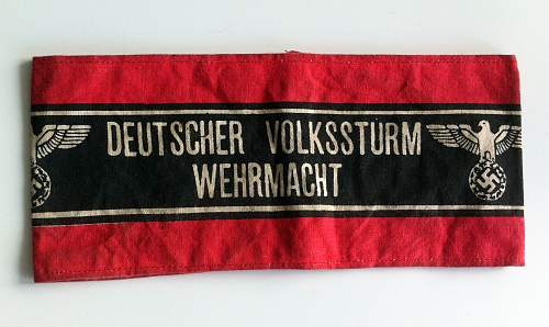 Volkssturm armband - real or fake?