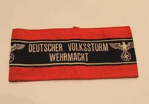 Deutscher Volkssturm Wehrmacht armband. -  Real or Fake