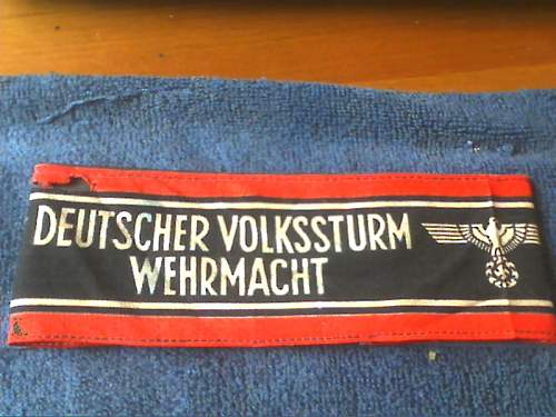 Deutscher Volkssturm Wehrmacht armband. -  Real or Fake