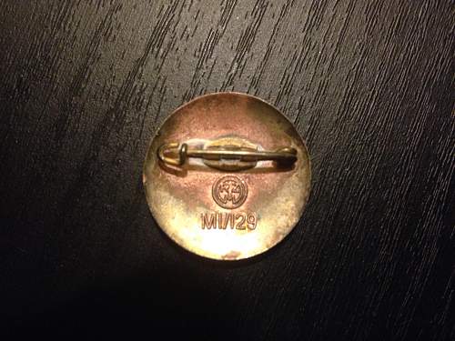 RZM marked M1/72 party pin - Real or fake?